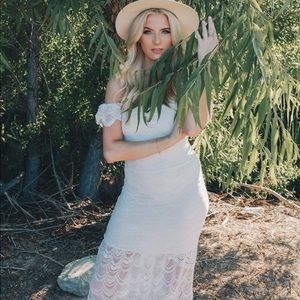 Nightcap Victorian Flutter Maxi in White